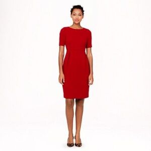J. Crew Dark Red Mid-length Dress